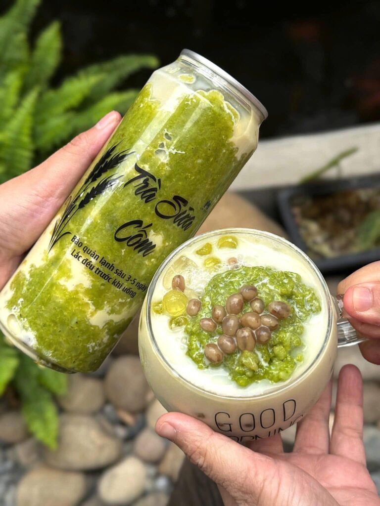 Lon nhựa trà sữa cốm