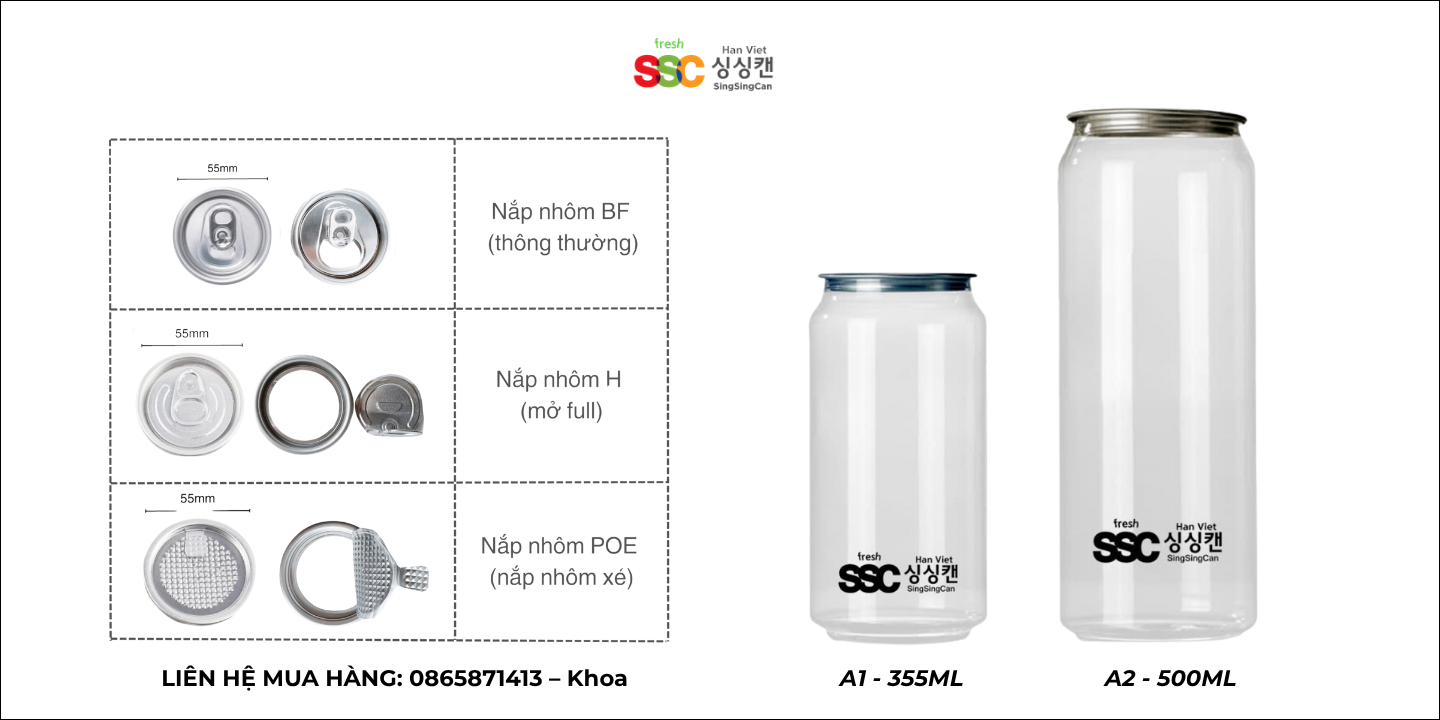 9 MẪU LON NHỰA TRONG SUỐT BÁN CHẠY NHẤT HIỆN TẠI 8 Lon nhựa trong suốt 355ML và 500ML (Lon nhựa PET)