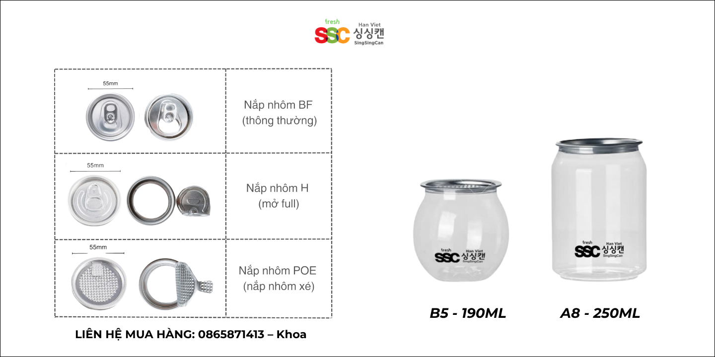 9 MẪU LON NHỰA TRONG SUỐT BÁN CHẠY NHẤT HIỆN TẠI 9 Lon nhựa PET - Lon nhựa trong suốt 190ML và 250ML