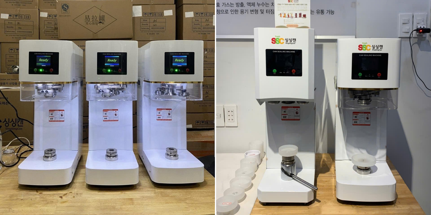 Máy dập nắp lon SSC 100D và SSC 100C