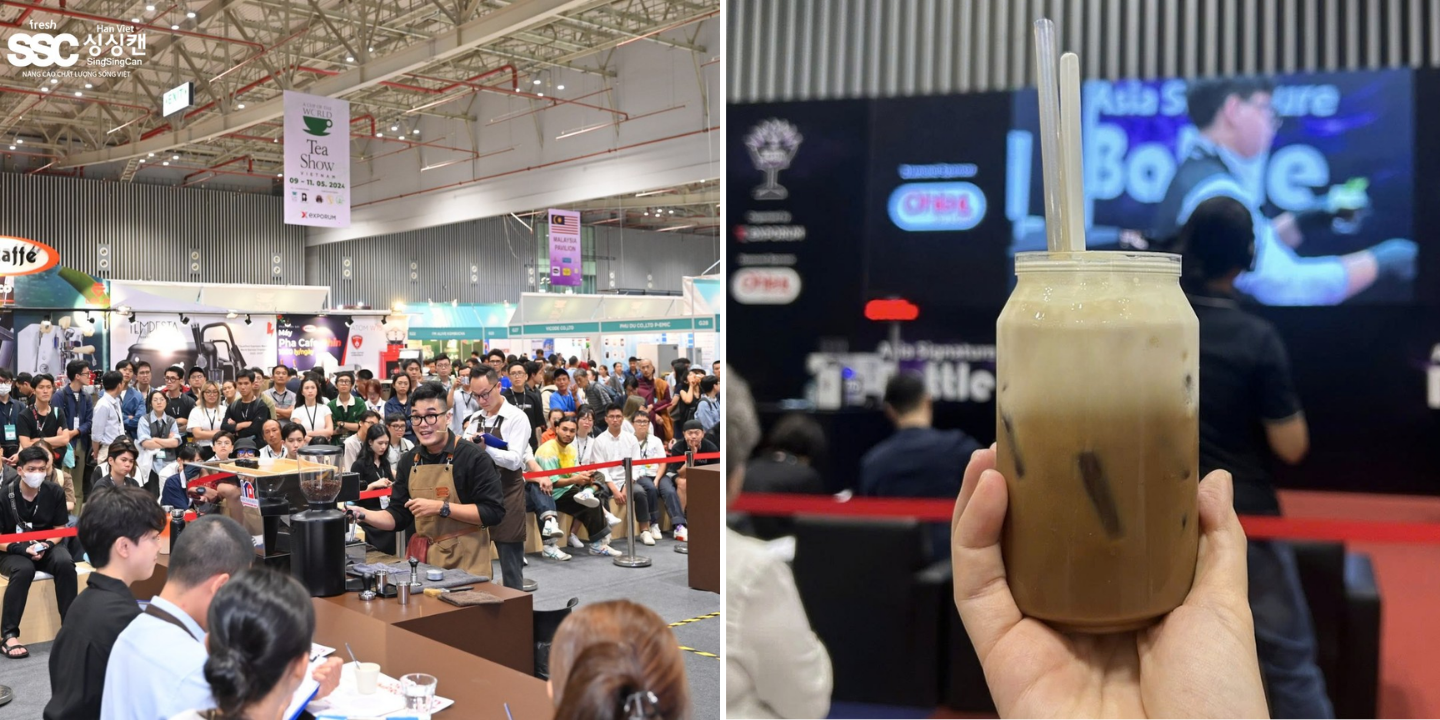 Nước trái cây đóng lon và 3 bước sản xuất chuẩn nhà máy 7 Lon nhựa PET và máy đóng nắp lon được sử dụng tại các gian hàng nước uống