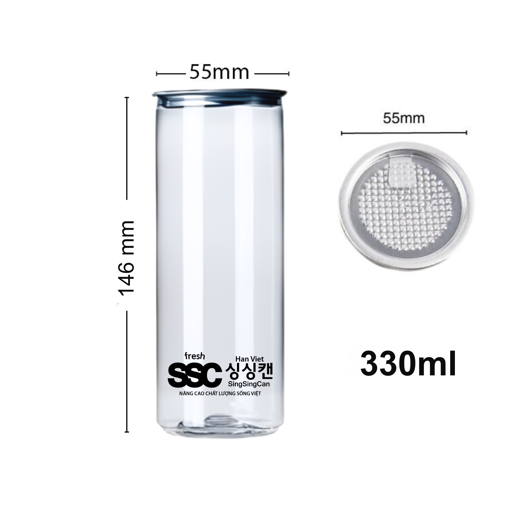 Lon nhựa nắp nhôm | Dung tích 330ml 4 Lon nhựa nắp nhôm | Dung tích 330ml - Ảnh 4