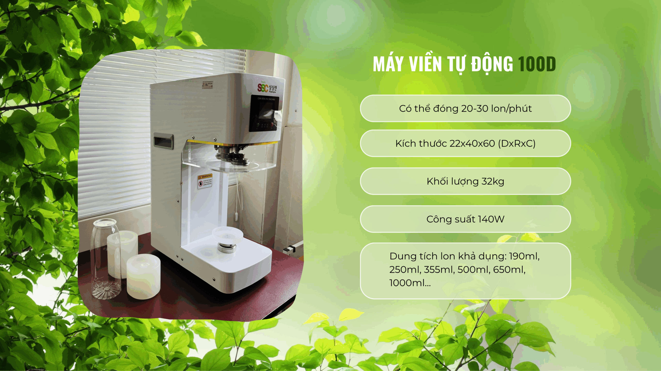 hiệu quả kinh tế khi sử dụng máy viền mí lon SSC 7 Máy viền mí lon tự động 100D tại Hàn Việt SIngSingCan