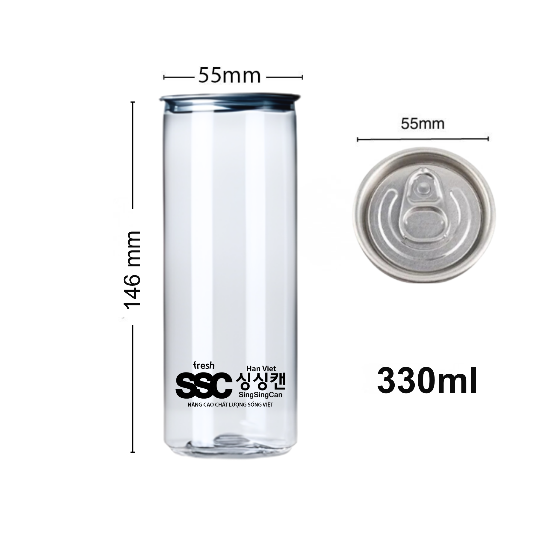 Lon nhựa nắp nhôm | Dung tích 330ml 3 Lon nhựa nắp nhôm | Dung tích 330ml - Ảnh 3
