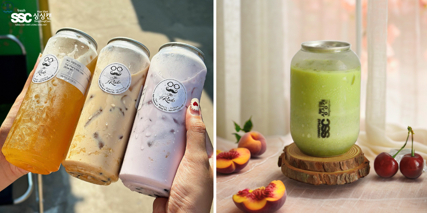 Lon nhựa PET nắp nhôm 500ML mẫu truyền thống và mẫu Olive