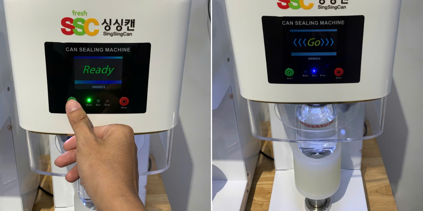 Vận hành máy đóng nắp nhôm SSC 100D