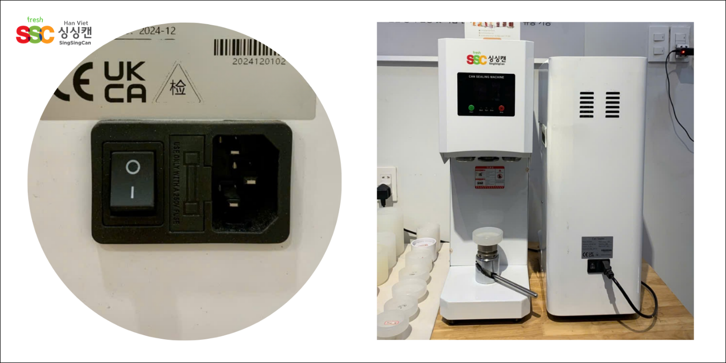 Vị trí thêm nguồn điện và khởi động máy