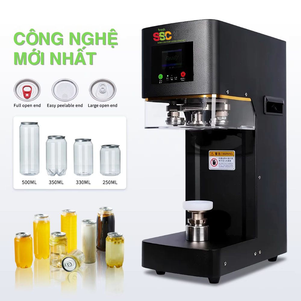 Máy đóng nắp lon – Giải pháp đóng lon hiện đại cho trà sữa, trà trái cây và kombucha 11 Máy đóng nắp lon SSC